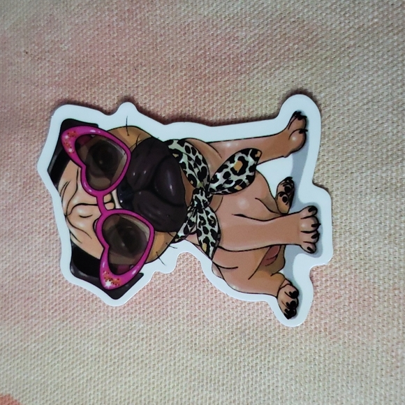 (J) Diva Pug Dog Sticker Doggie Dog Mom Puppy - Picture 5 of 5